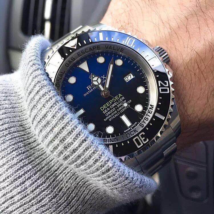 Rolex D-Blue on Wrist