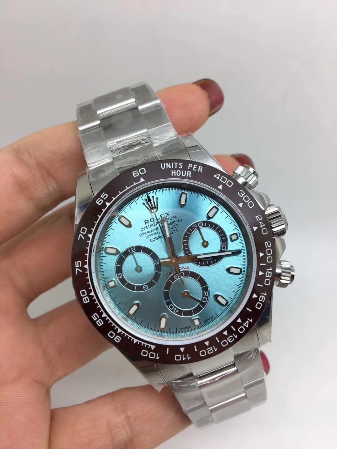 Noob Replica Rolex Ice Blue Watch