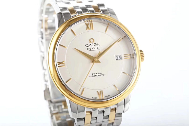 Two Tone Yellow Gold Omega Watch 1