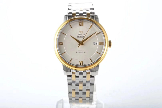 Two Tone Yellow Gold Omega Watch