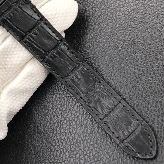 Cartier Santos Black Leather Strap