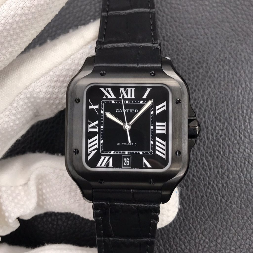 Cartier Santos Black Watch Replica